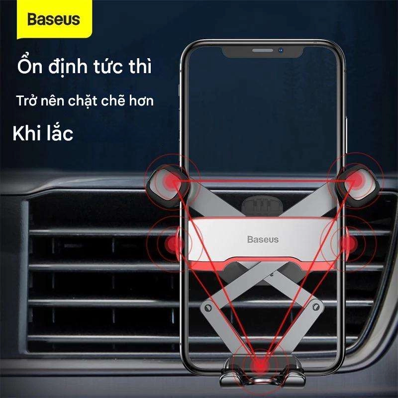 Giá đỡ điện thoại trên Ô tô Baseus Lateral Gravity kẹp cửa gió điều hòa